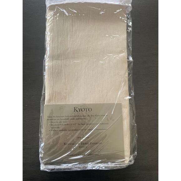 NIP Kensington Home Fashions Kyoto Panel Antique Ivory 42" Wide 84" Long - Picture 3 of 3